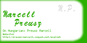 marcell preusz business card